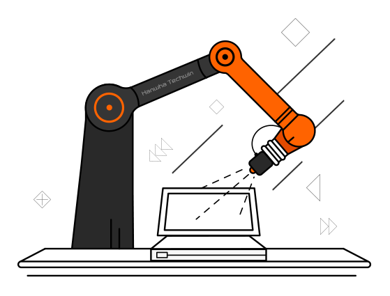 Aplicații coboți Hanwha HCR - Inspecția calității