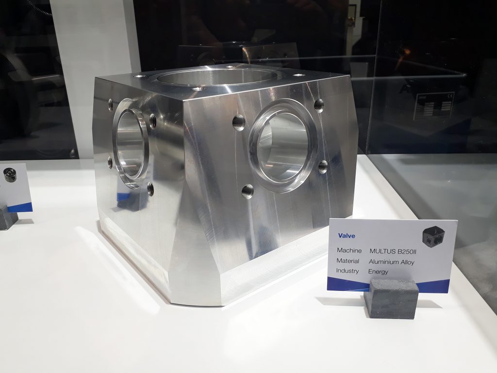 Piesă demo prelucrare pe strunguri  CNC orizontale multifuncționale Okuma - Multus B250II