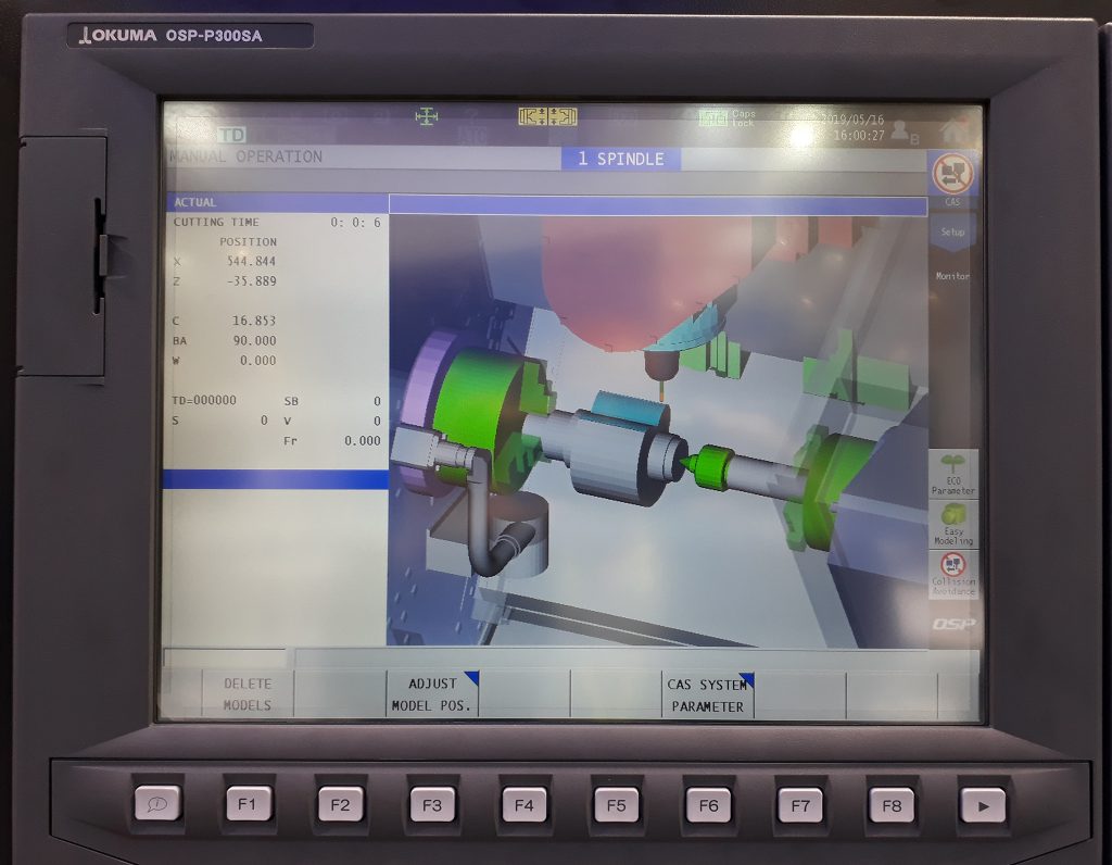 Simulare CAM prelucrare strung multifuncțional Okuma Multus B250II 