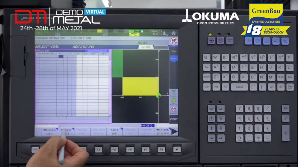 Programarea conversațională grafică pe strung Okuma