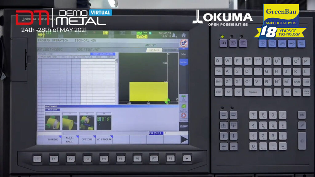 Programarea conversațională grafică pe strung Okuma