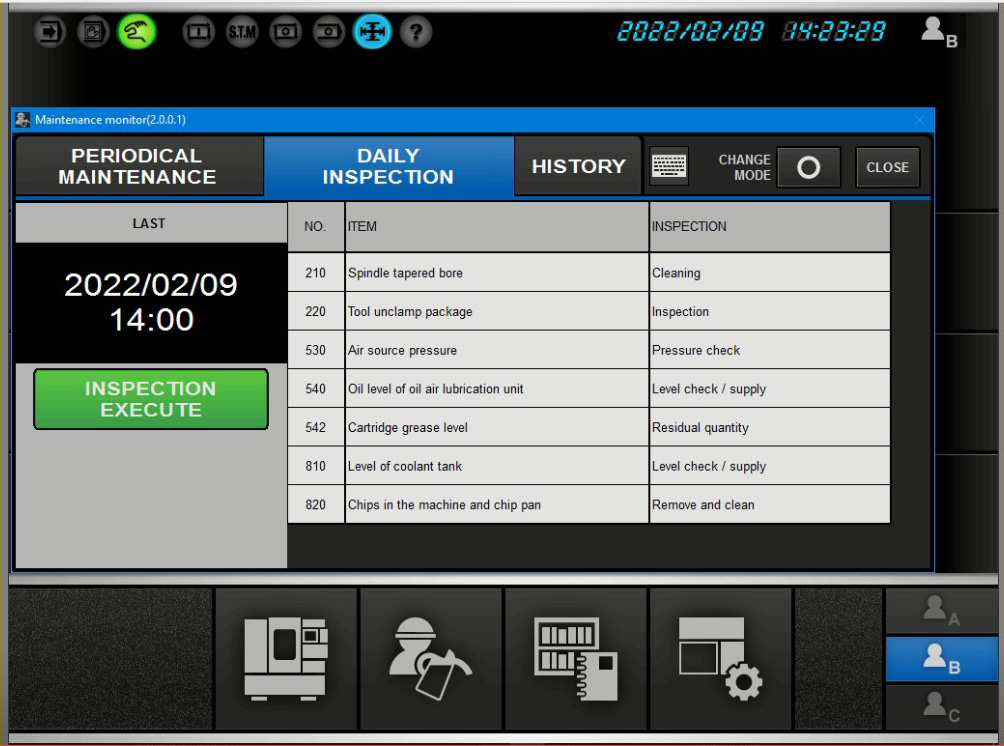 Maintenance Monitor - Inspectia Zilnica