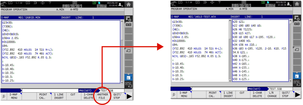 Funcții utile operare Okuma OSP - Editare simultană